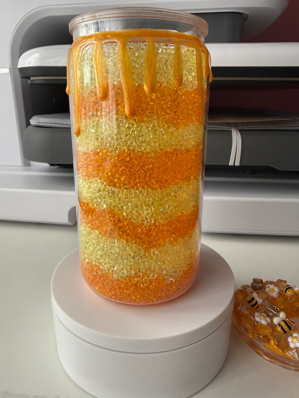 Bumblebee Faux Crystal Acrylic Tumbler