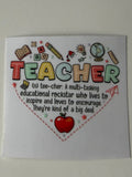 Teacher Heart Decal