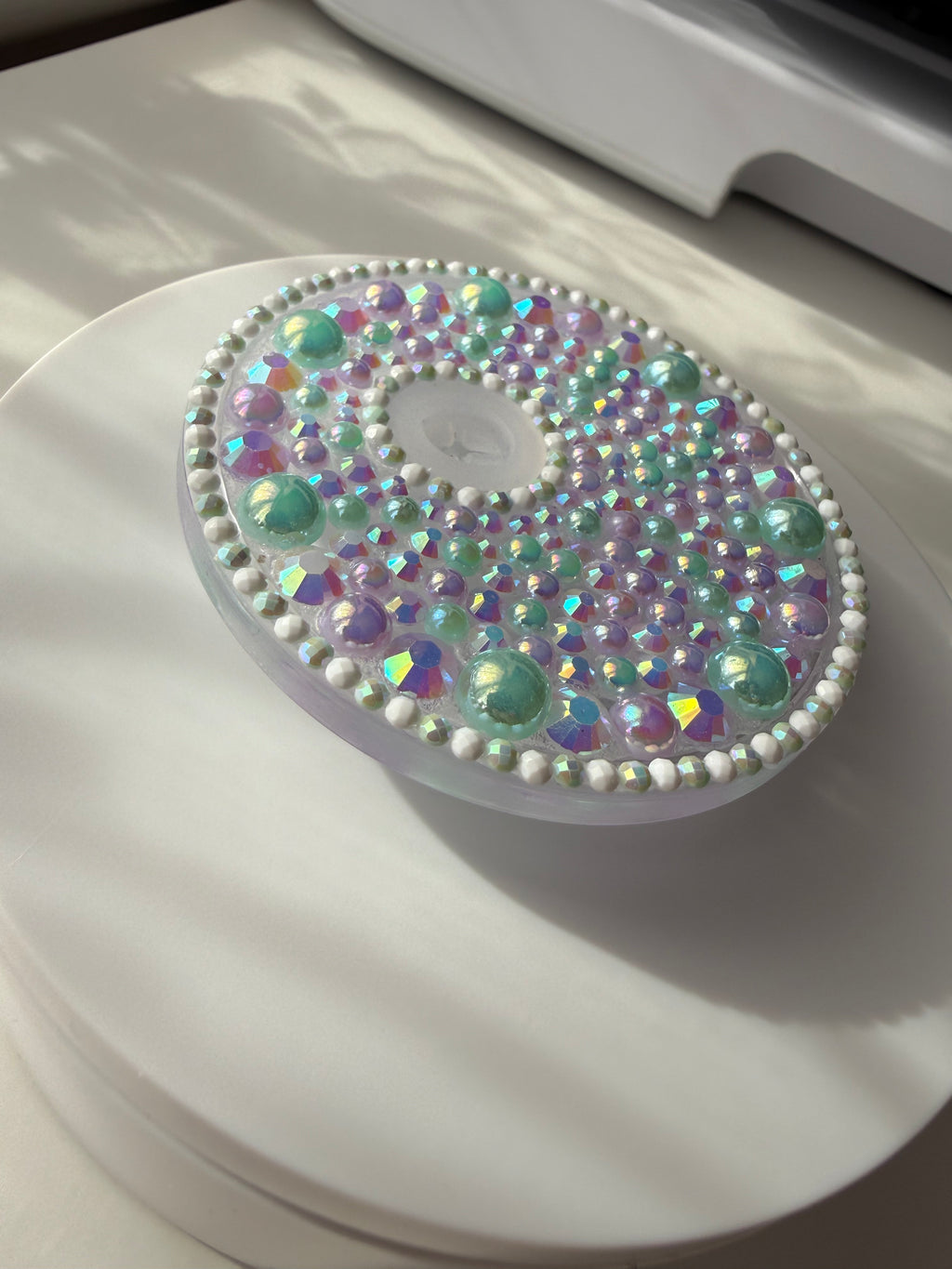 Handmade Rhinestone Lid