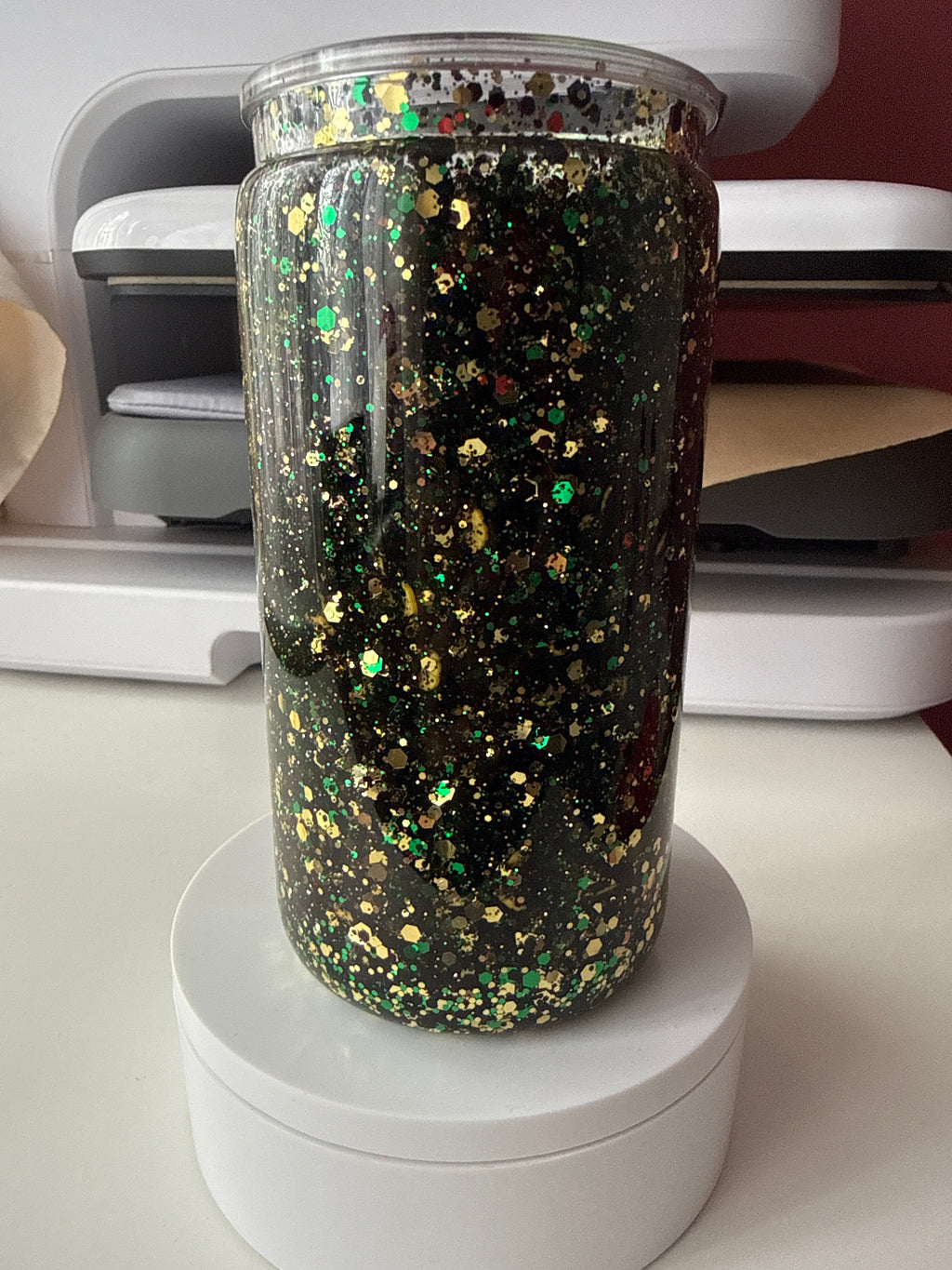 16oz Acrylic Medium-Slow Flow Snowglobe Tumbler
