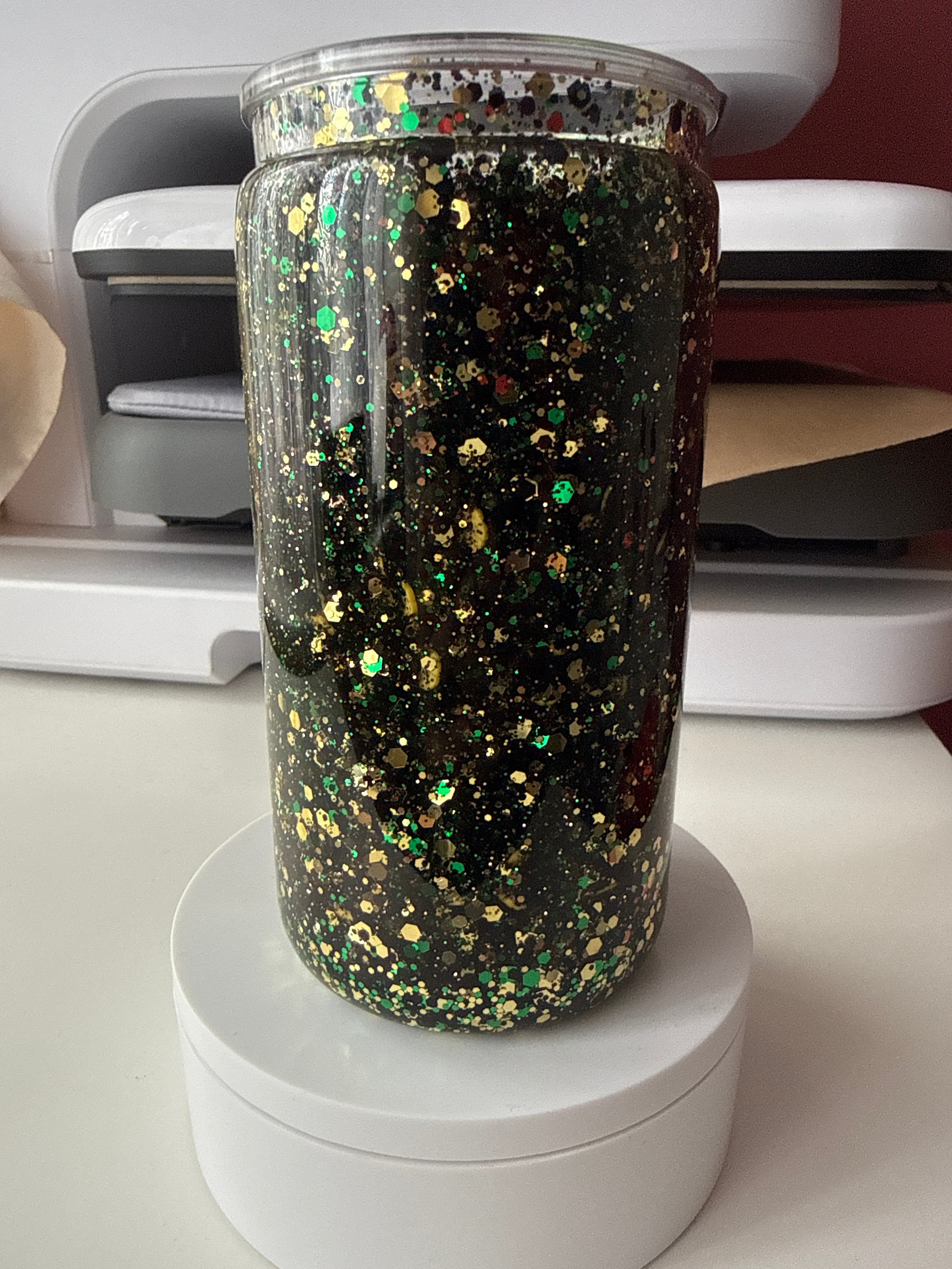 16oz Acrylic Medium-Slow Flow Snowglobe Tumbler