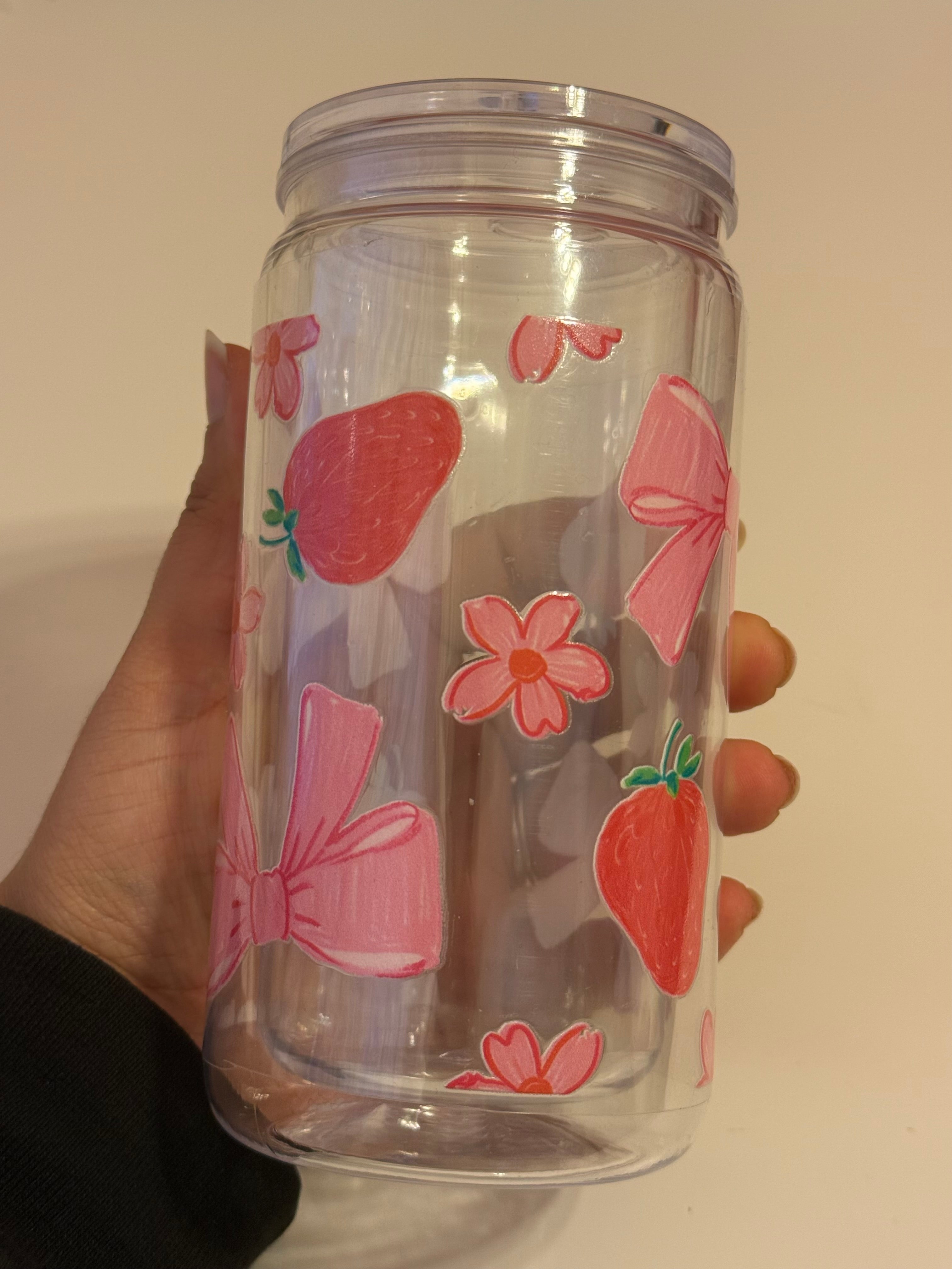 Strawberries & Bows Decal