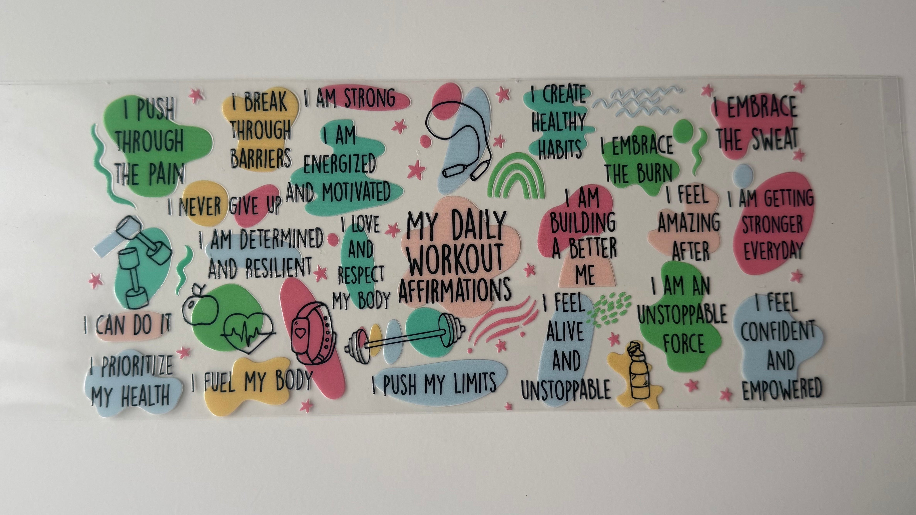 Daily Workout Affirmation Decal