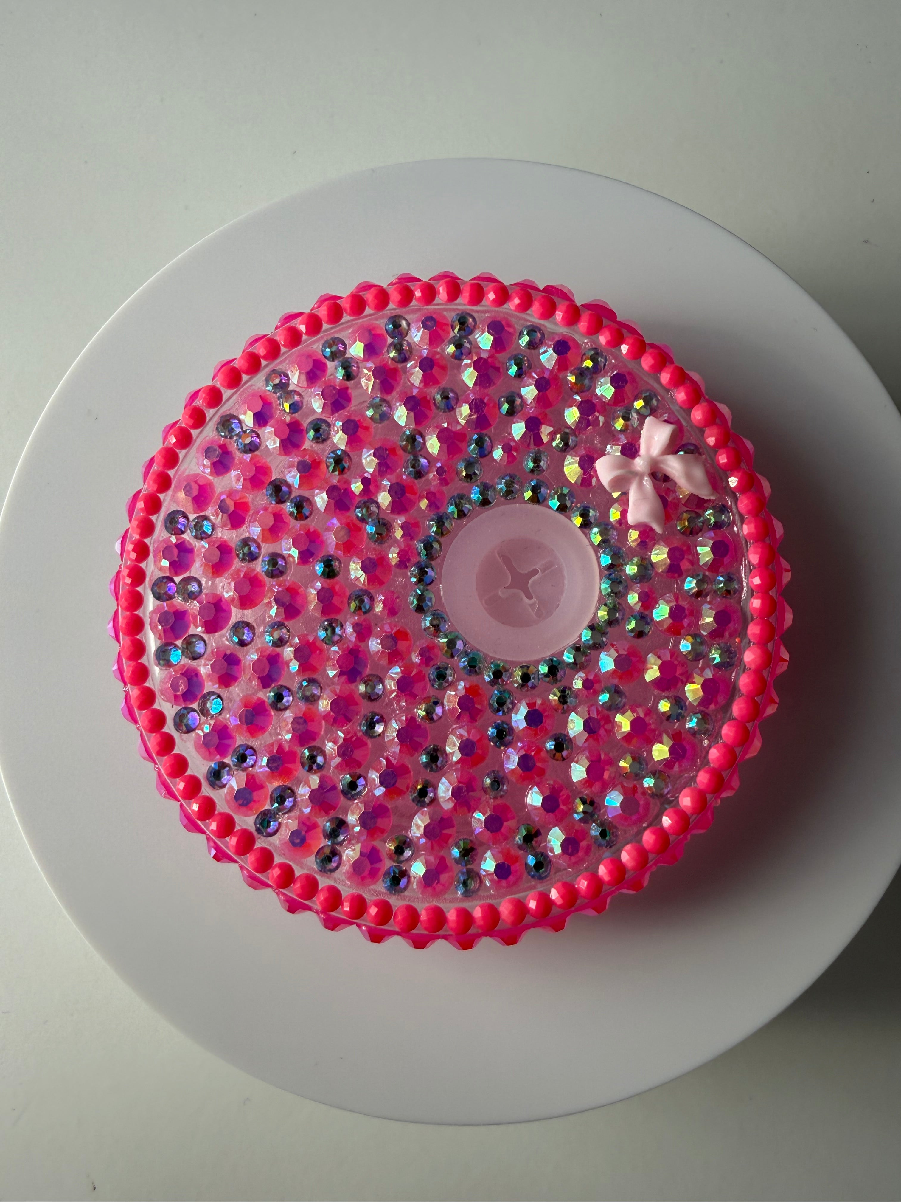 Handmade Rhinestone Lid