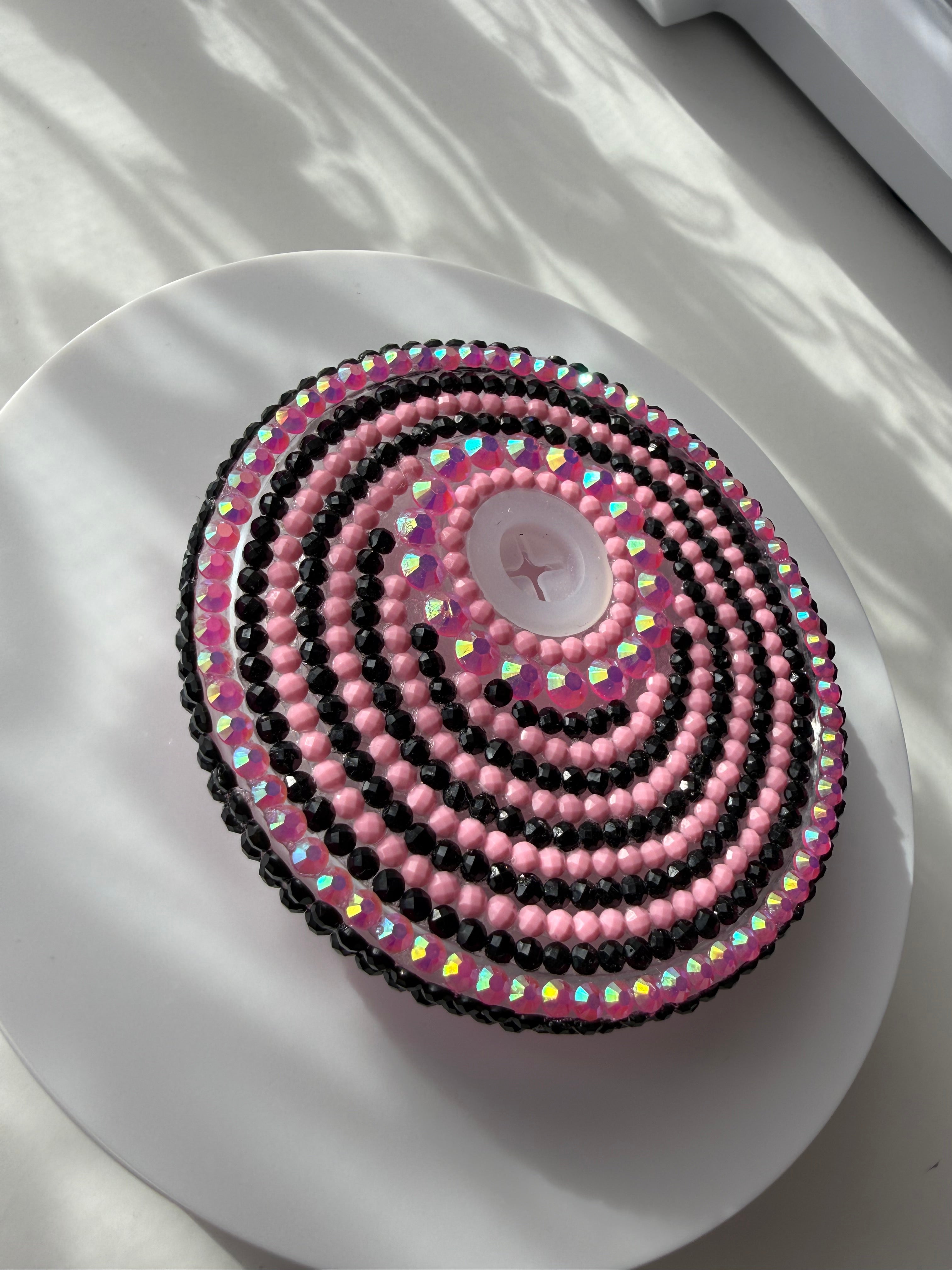 Handmade Rhinestone Lid