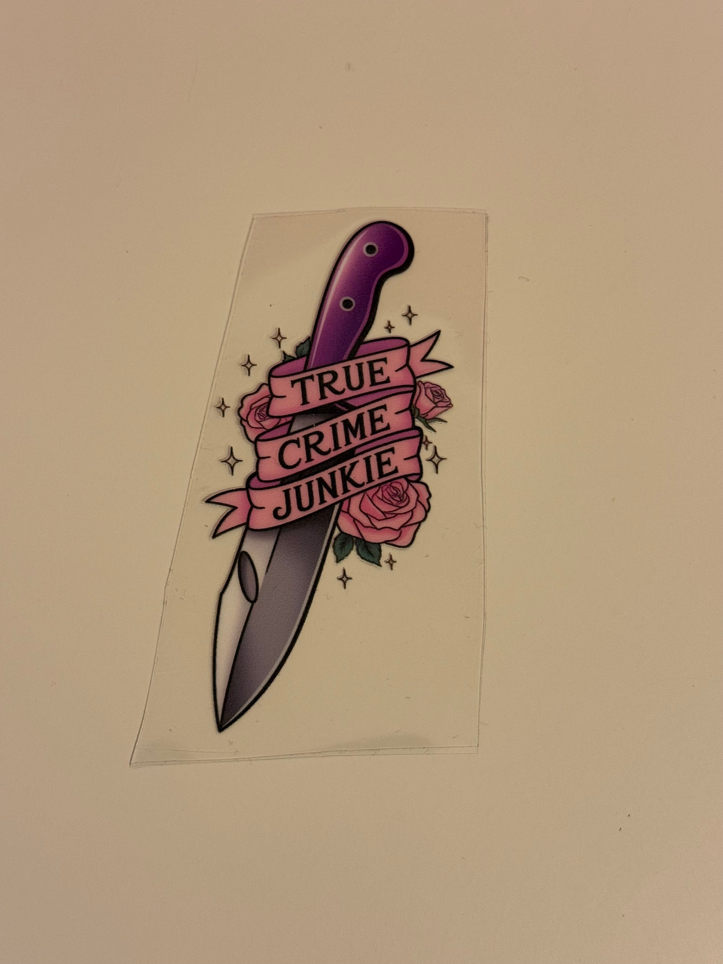 True Crime Junkie Decal