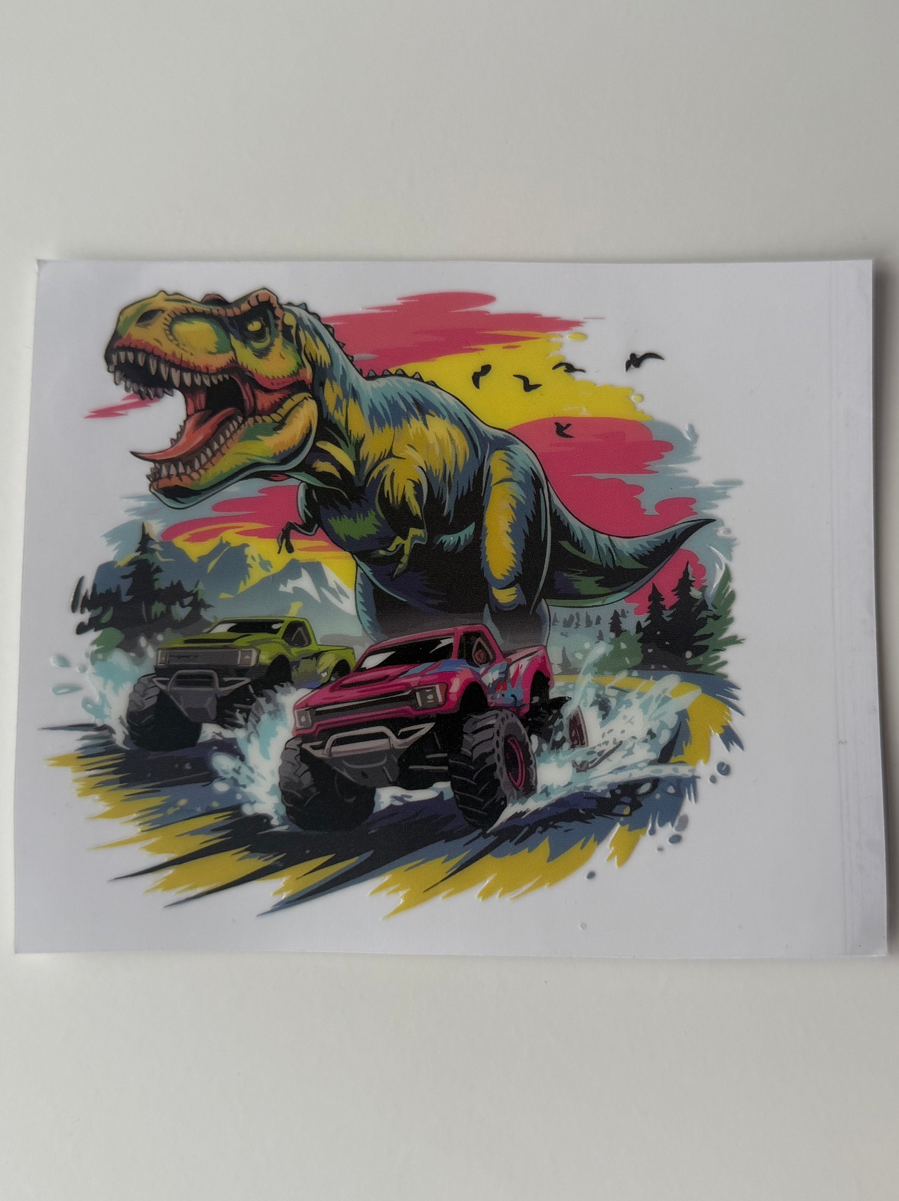 Monster Truck Dinosaur Decal