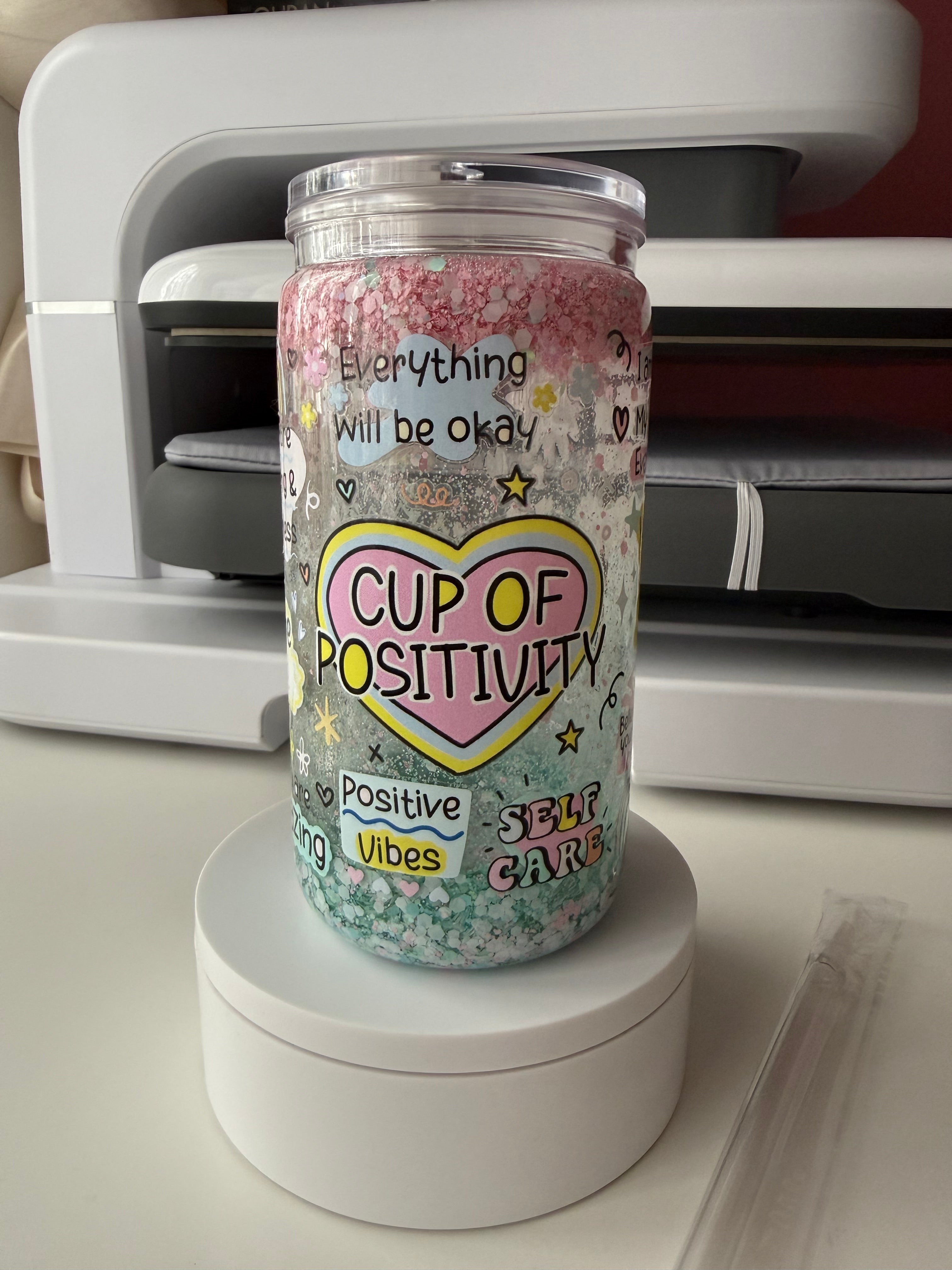 Blue & Pink Glitter Snowglobe