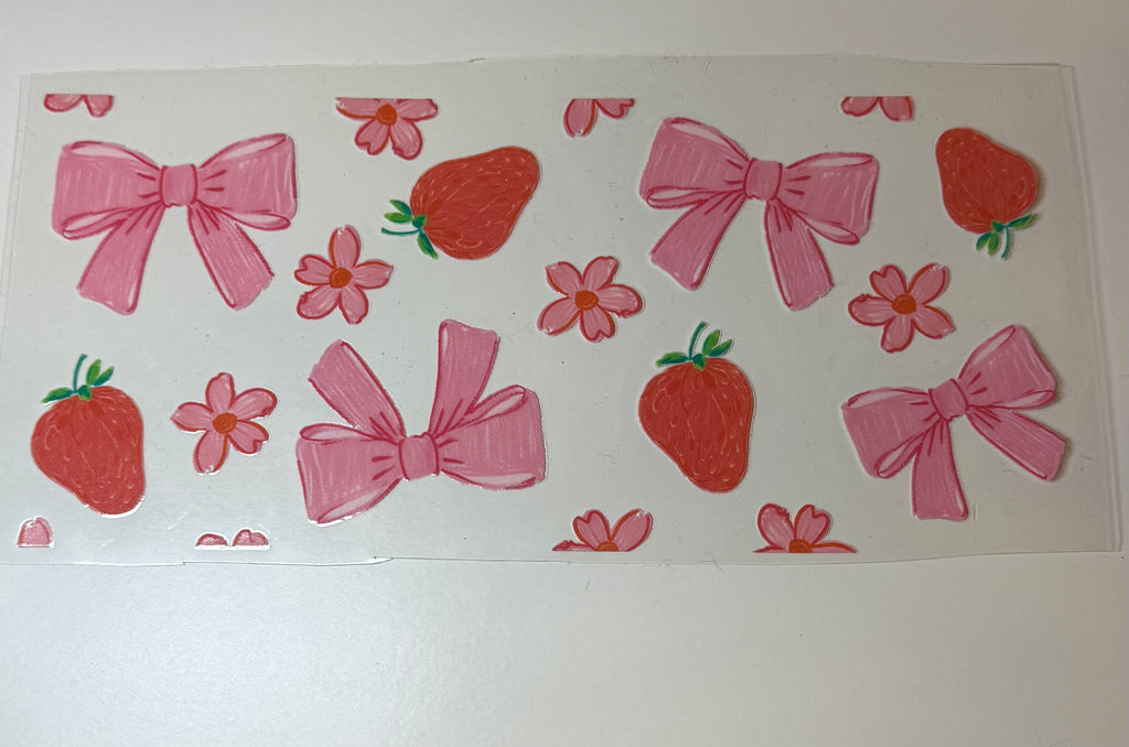 Strawberries & Bows Decal