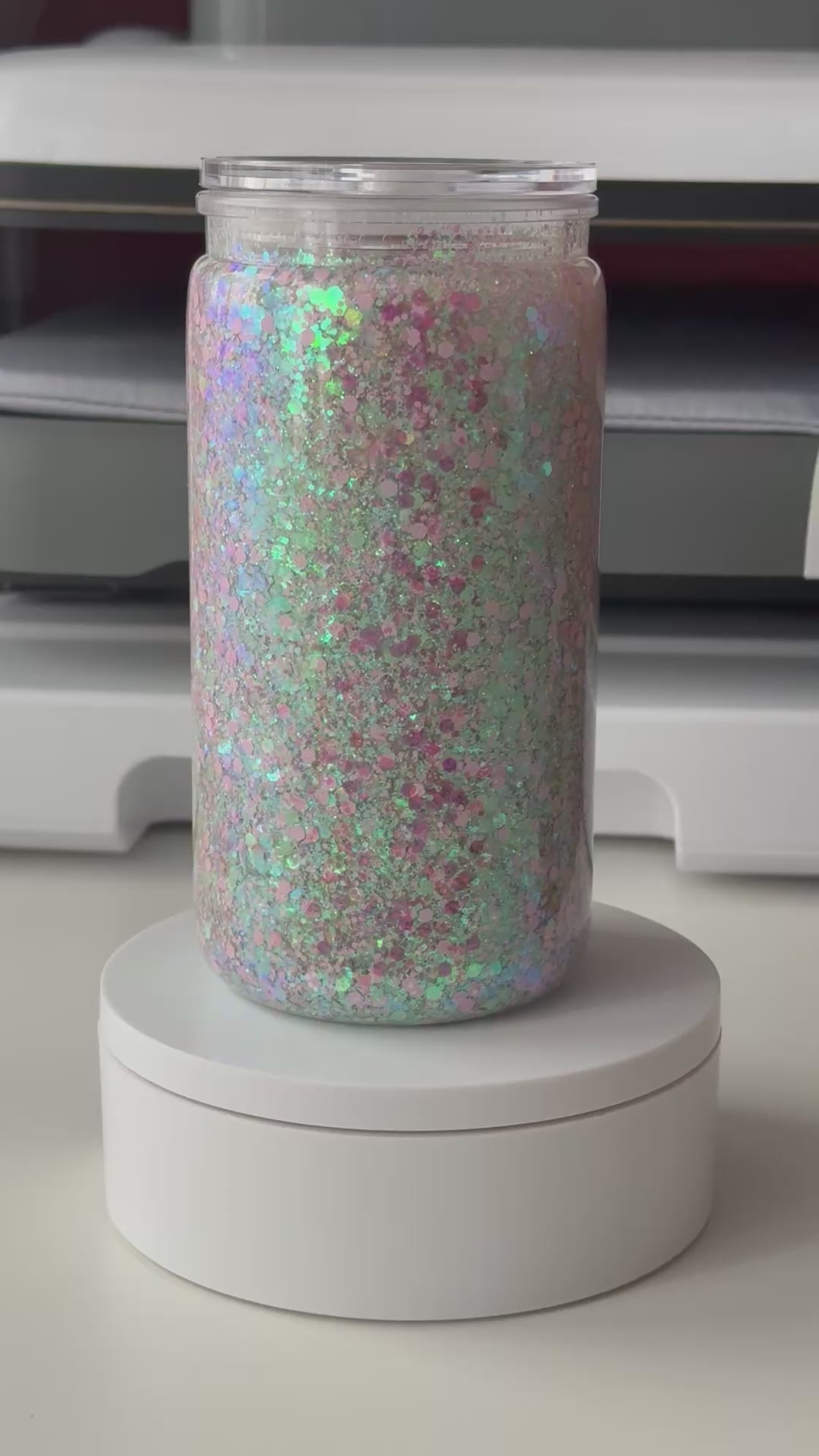 16oz Acrylic Very Slow/Suspended Glitter Tumbler
